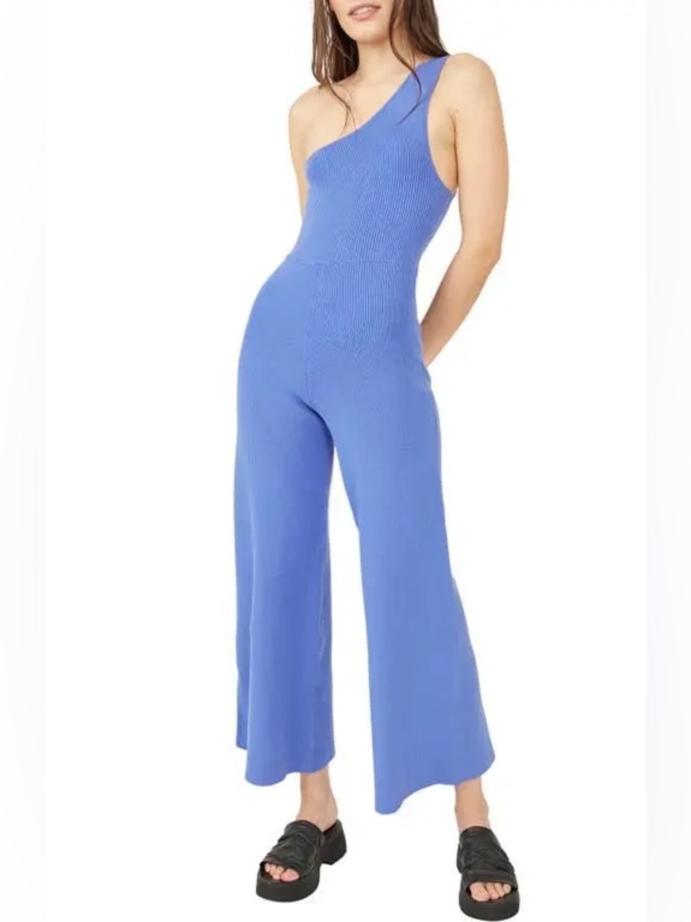 Free People free-est Waverly One-Shoulder Powder Blue